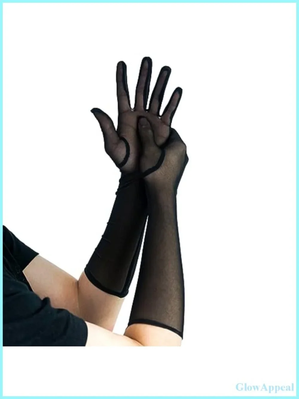 Elbow Length Mesh Gloves Women Sheer Tulle Long Gloves Opera Costume